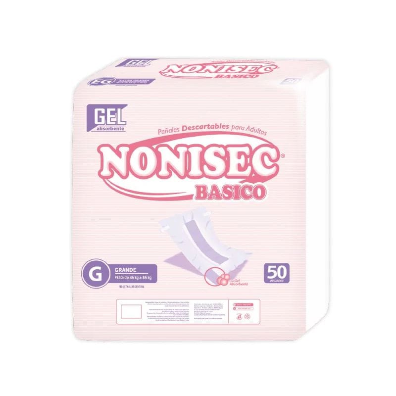 Pañales descartables nonisec básicos grande x 50u