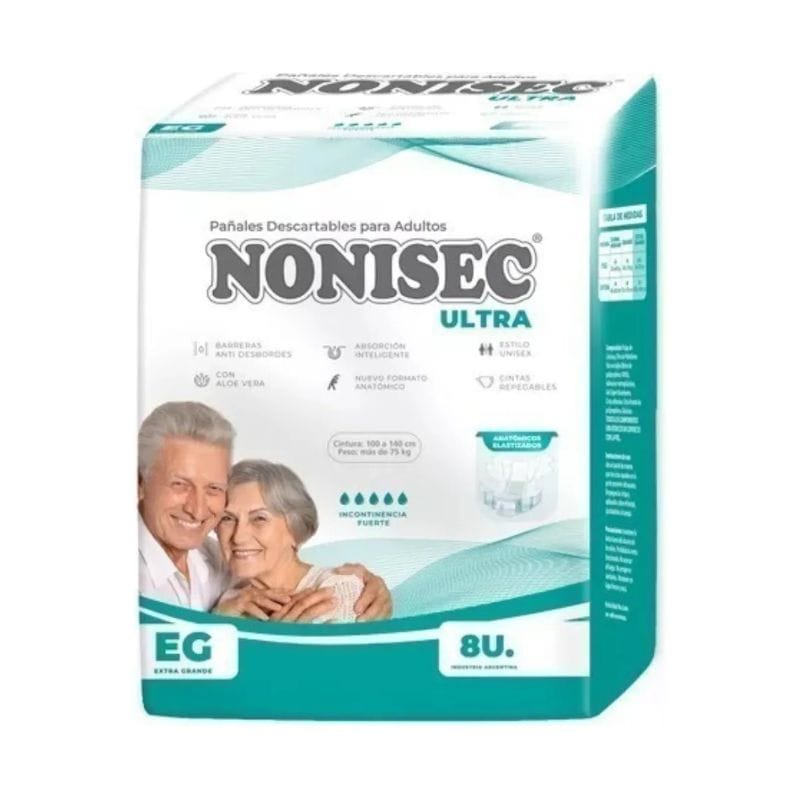 Pañales Descartables Nonisec Ultra Anatómico Talle extra grande x 8u